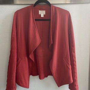 Spice orange Drapey Wing Collar Blazer